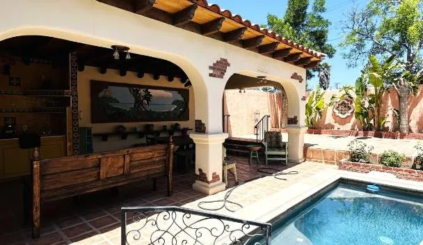 UNIQUE SPANISH HACIENDA HOUSE with POOL VINTAGE 1948 EUROPEAN