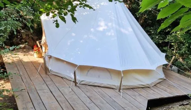 4er zelt leicht Chihee Camping Zelte Tunnelzelt 4 Personen Familienzelt mit 2 Türen Wetterfestes 4 Jahreszeiten Zelte mit abgeschirmter Veranda Raum Markise Geschenkidee_für_Bekannte Guty Schlafsack - Husky Color:Honeydew
