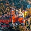 a castle on top of a hill with