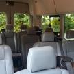 an interior view of the back seats of a van