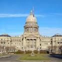 a large building with a flag on top of it