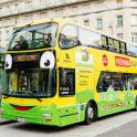 žlutý a zelený dvoupatrový autobus na ulici