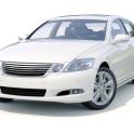 a white car isolated on a white background