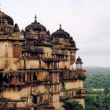 an old building with domes on top of it