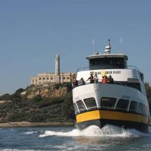 a boat in the water with people on it