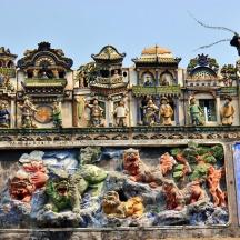 a building with a bunch of statues on it