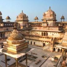 a large building with domes on top of it