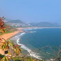 a view of a beach and the ocean