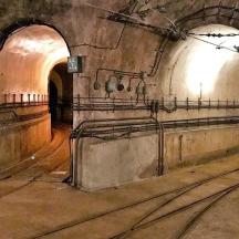 a drawing of an underground tunnel