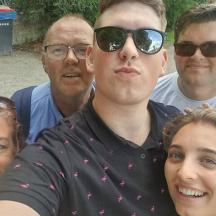 a group of people posing for a picture