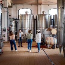 un grup de persones dempeus en una cerveseria