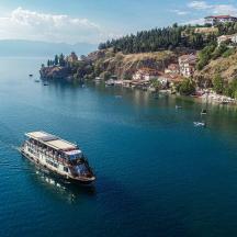 a boat on a large body of water