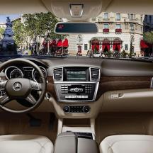 a view of the dashboard of acedes benz car