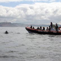 un grup de persones en un vaixell a l'aigua