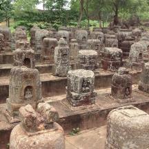 a bunch of gravestones in a cemetery