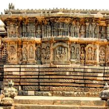 a large stone building with carvings on it