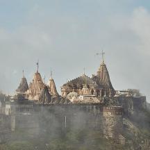 a group of buildings on top of a mountain