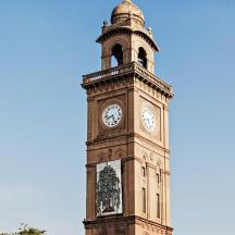a tall clock tower with a clock on it