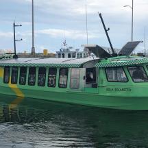 isang berdeng bangka sa tubig sa tubig