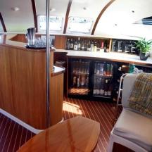 a bar in the middle of a boat