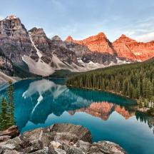 a lake in the middle of a mountain range