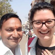 a man and a woman posing for a picture