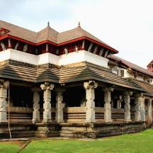 a large building with a red roof