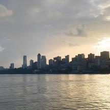 a view of a city from the water