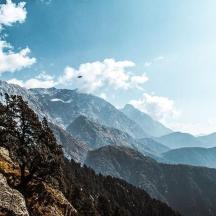 a view of a mountain with a view of a valley