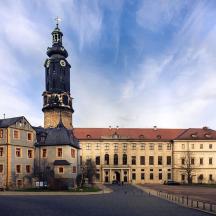 a large building with a clock tower on top of it