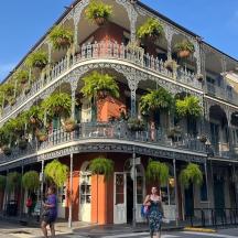 a building with plants on the side of it