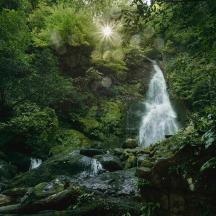 ein Wasserfall mitten im Wald