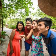 a group of people posing for a picture