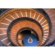 a spiral staircase in a building