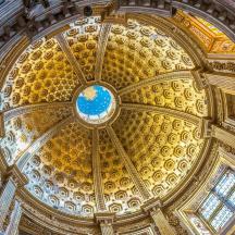 an overhead view of a ceiling in a building