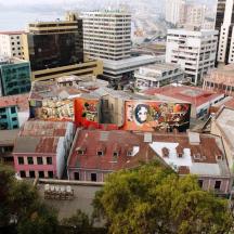 an aerial view of a city with buildings