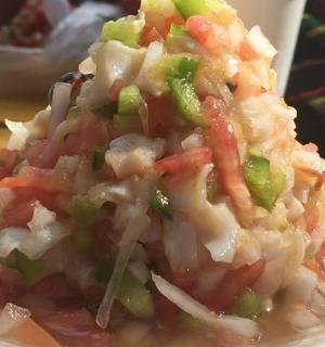 a plate of food on a table