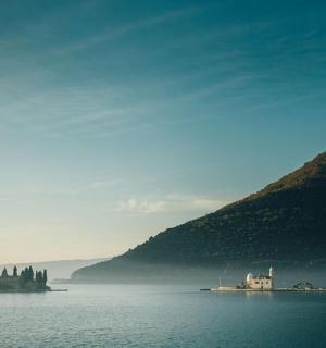 a small island in the middle of a body of water