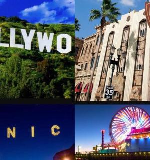 a collage of photos of different cities and buildings