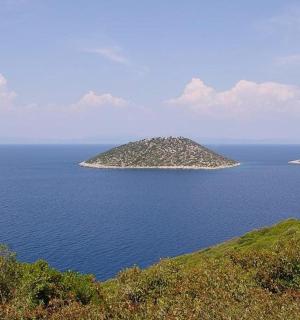 an island in the middle of a large body of water