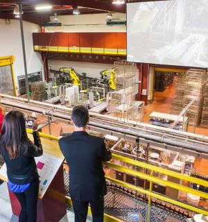 skupina lidí prohlížejících si výlohu v obchodě