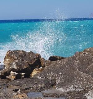 海岸边的一组岩石
