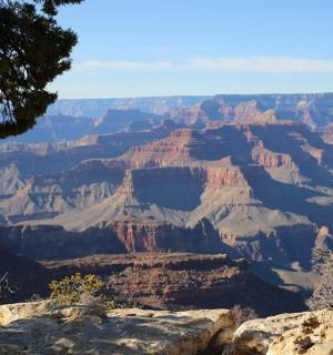 a view of the grand canyon from a vantage point