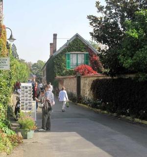 a group of people walking down a street