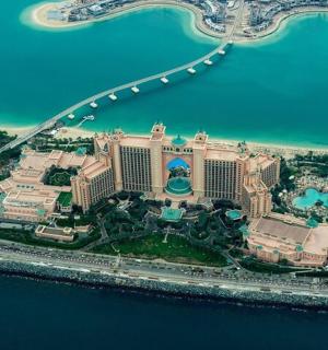an aerial view of the mgm grand hotel and casino