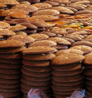 a pile of cookies sitting on top of each other