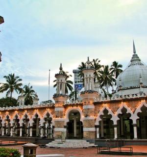 a building with two domes and two mosques