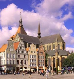 a large building with a steeple on top of it