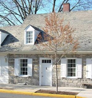 bílý dům se stromem před ním