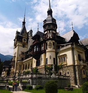 a large castle with a tower on top of it